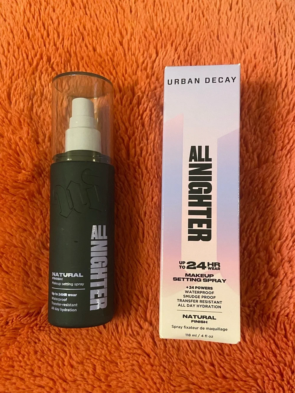2 Urban Decay All Nighter Natural Finish Makeup Setting Sprays New and Unopened